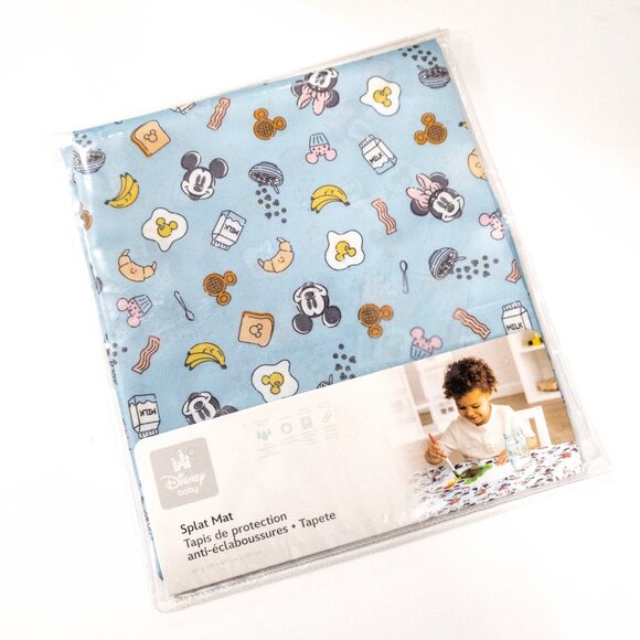 NWT Disney Baby Splat Mat  Mickey Minnie Mouse Print 42" Waterproof Bumkins Play - Picture 1 of 5